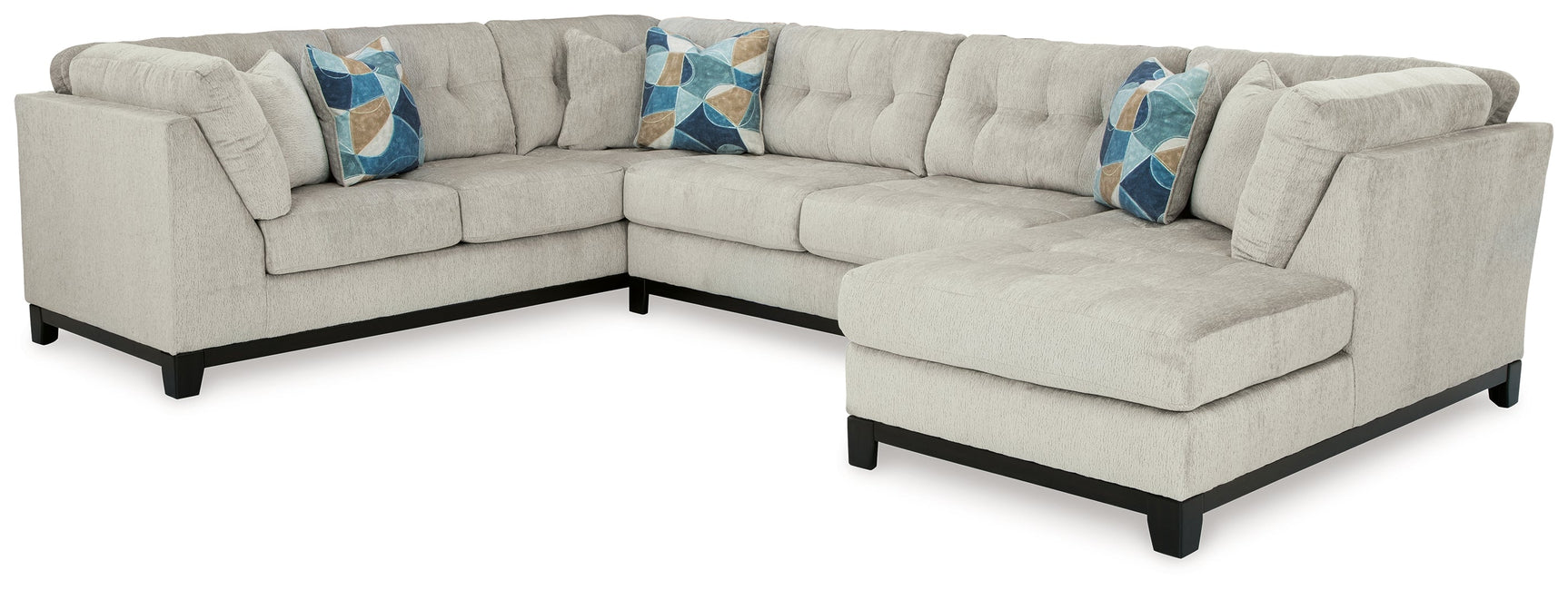 Maxon Place Stone 3pc Sectional with Chaise - Ornate Home