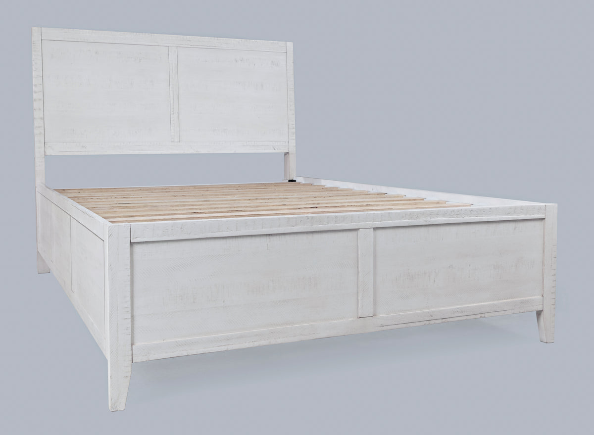 Maxton Ivory Queen Panel Bed - Ornate Home