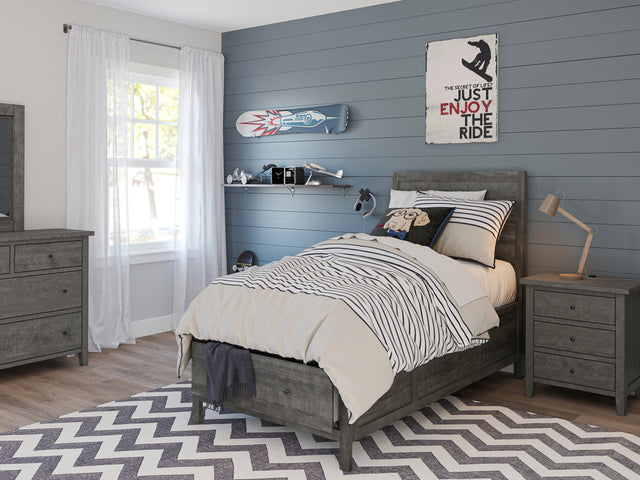 Maxton Stone Twin Storage Bed - Ornate Home