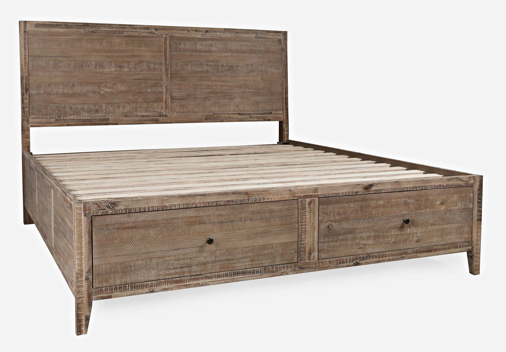 Maxton Wash 4-Piece King Storage Bedroom Set - Ornate Home
