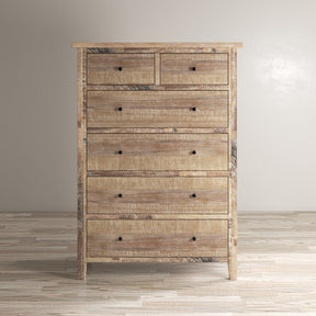 Maxton Wash Brown 6-Drawers Chest - Ornate Home
