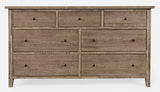 Maxton Wash Brown 7-Drawers Dresser - Ornate Home