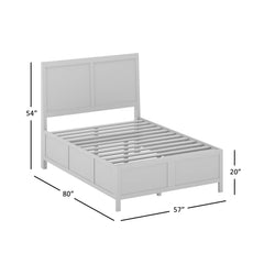 Maxton Wash Full Panel Bed - Ornate Home