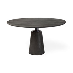 Maxwell Brown 54" Round Pedestal Dining Table - Ornate Home