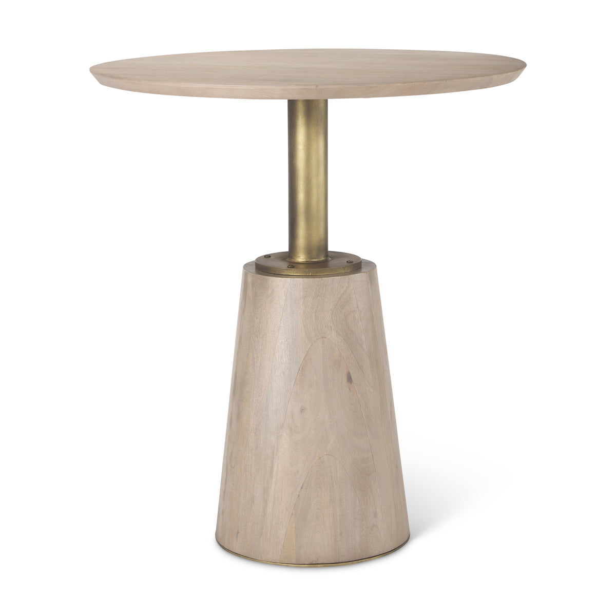 Maxwell Gold 32" Round Pedestal Dining Table - Ornate Home