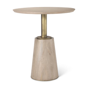 Maxwell Gold 32" Round Pedestal Dining Table - Ornate Home