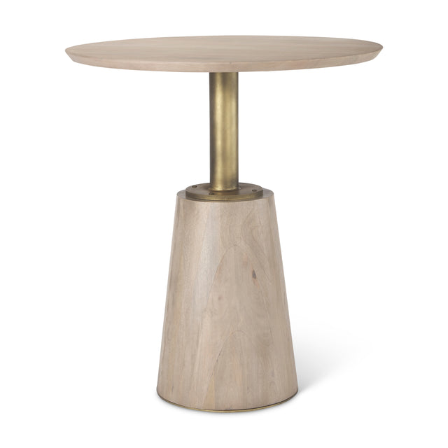 Maxwell Gold 32" Round Pedestal Dining Table - Ornate Home