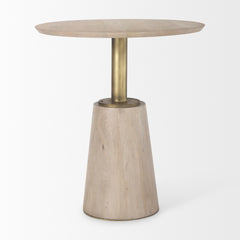 Maxwell Gold 32" Round Pedestal Dining Table - Ornate Home