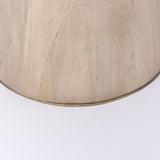 Maxwell Gold 32" Round Pedestal Dining Table - Ornate Home