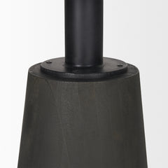 Maxwell White/Black 48" Round Pedestal Dining Table