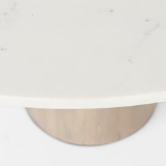 Maxwell White/Light Brown 48" Round Pedestal Dining Table - Ornate Home
