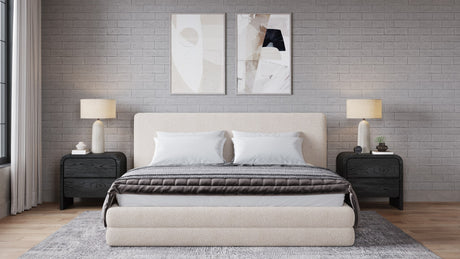 Maya Brun California King Upholstered Platform Bed - Ornate Home