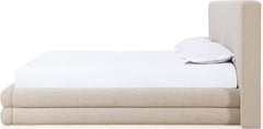 Maya Brun King Upholstered Platform Bed - Ornate Home