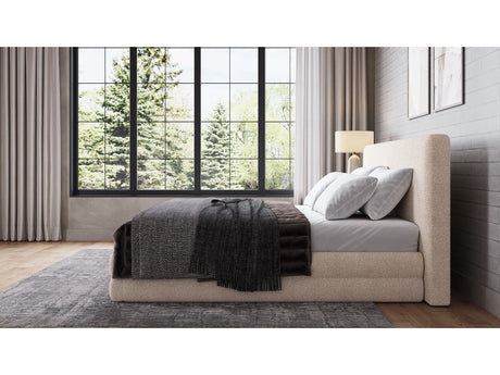 Maya Brun Queen Upholstered Platform Bed - Ornate Home