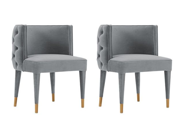 Maya Dining Chair in Grey (set of 2) - Ornate Home