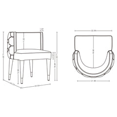 Maya Dining Chair in Grey (set of 2) - Ornate Home