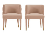 Maya Dining Chair in Nude (set of 2) - Ornate Home
