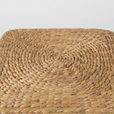Maya Light Brown/Medium Brown Seagrass Square Pouf - Ornate Home