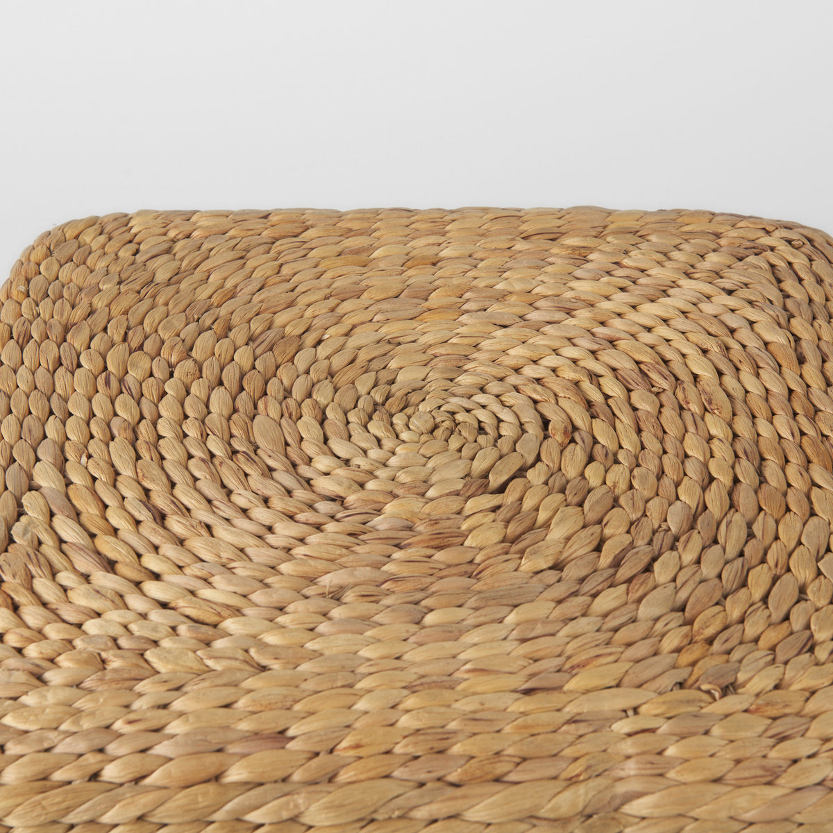 Maya Light Brown/Medium Brown Seagrass Square Pouf - Ornate Home