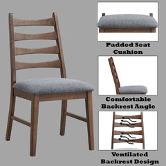 Mayah Dark Gray/Walnut Side Chair (Set of 2) - Ornate Home