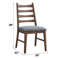 Mayah Dark Gray/Walnut Side Chair (Set of 2) - Ornate Home