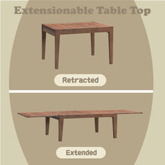 Mayah Walnut Dining Table - Ornate Home