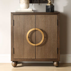 Mayenne Oak 2 Door Wood Cabinet - Ornate Home