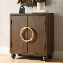 Mayenne Oak 2 Door Wood Cabinet - Ornate Home