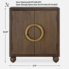 Mayenne Oak 2 Door Wood Cabinet - Ornate Home