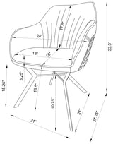 Mayer Blue & Brown Side Chair (Set of 2) - Ornate Home