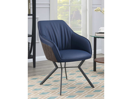 Mayer Blue & Brown Side Chair (Set of 2) - Ornate Home