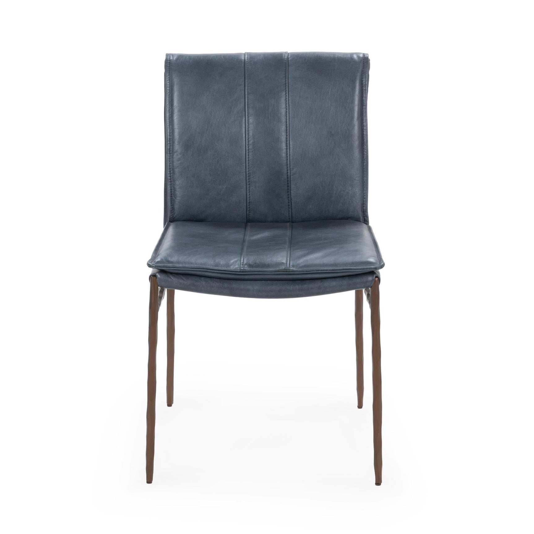Mayer Leather Ocean Blue Dining Chair (Set of 2) - Ornate Home