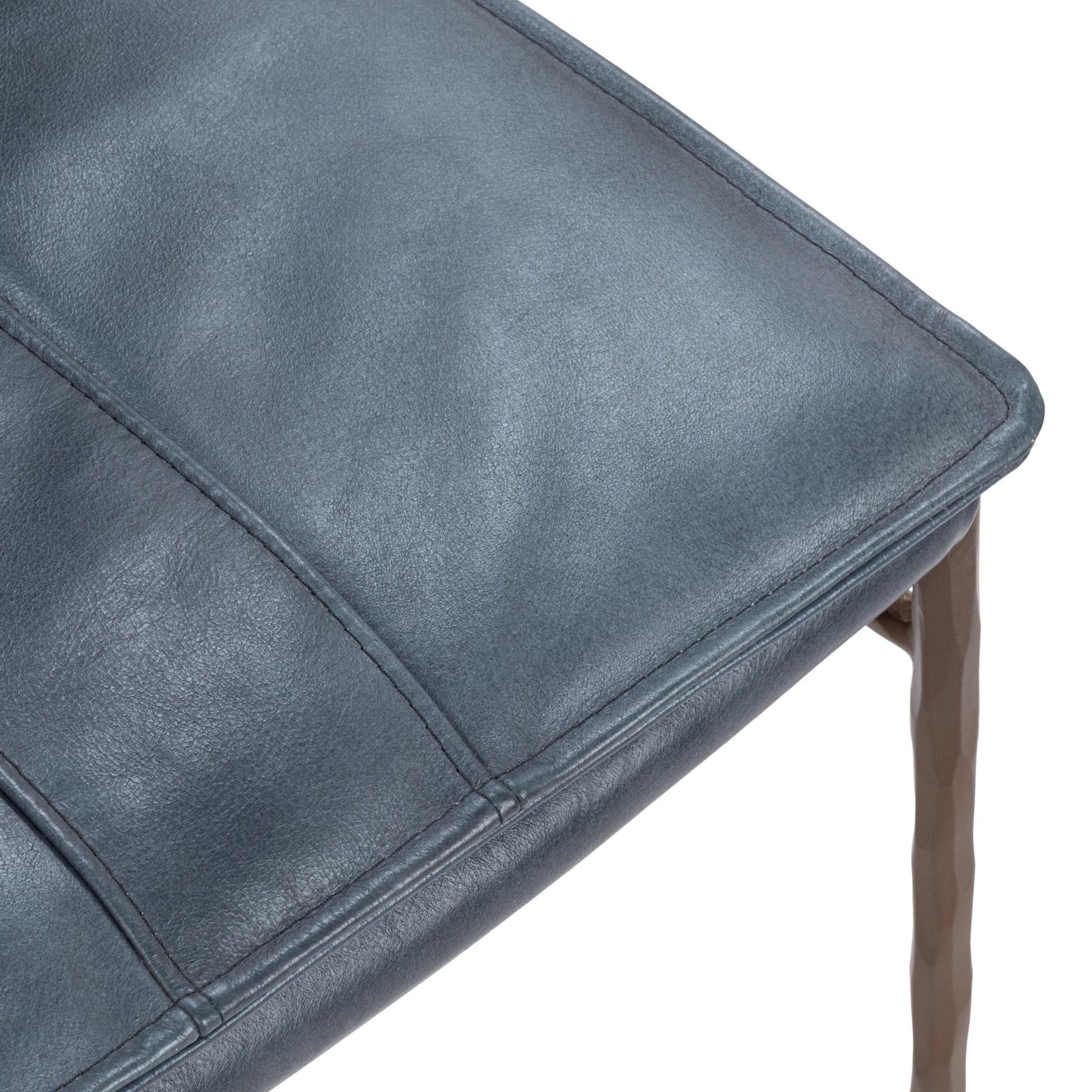 Mayer Leather Ocean Blue Dining Chair (Set of 2) - Ornate Home