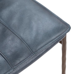 Mayer Leather Ocean Blue Dining Chair (Set of 2) - Ornate Home