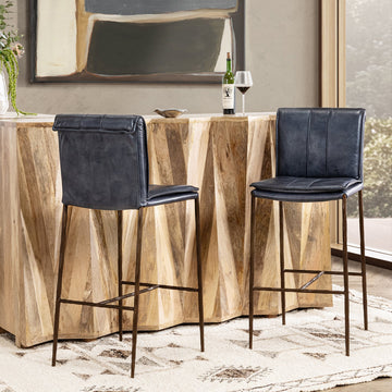 Mayer Ocean Blue Barstool - Ornate Home