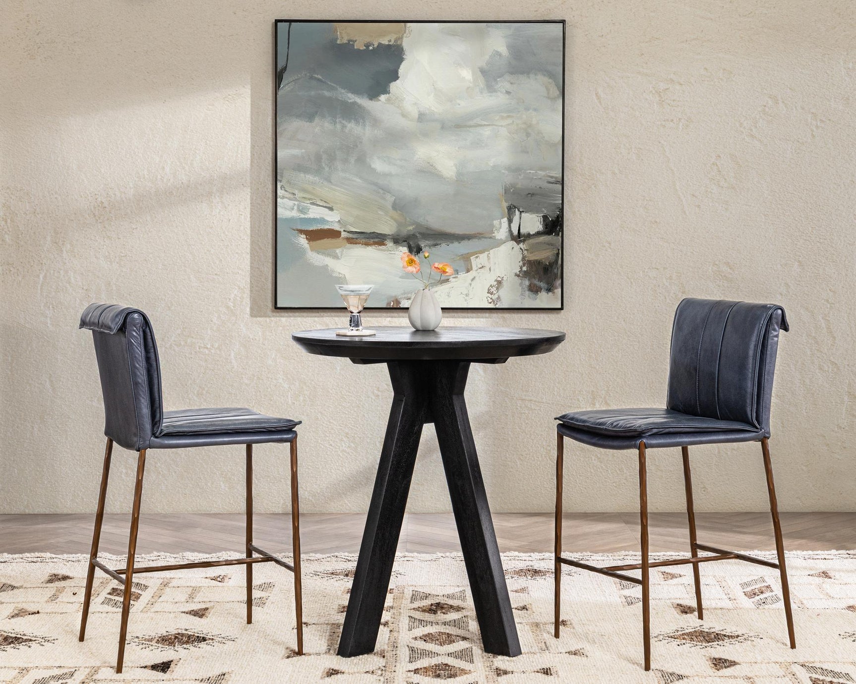 Mayer Ocean Blue Counter Stool - Ornate Home