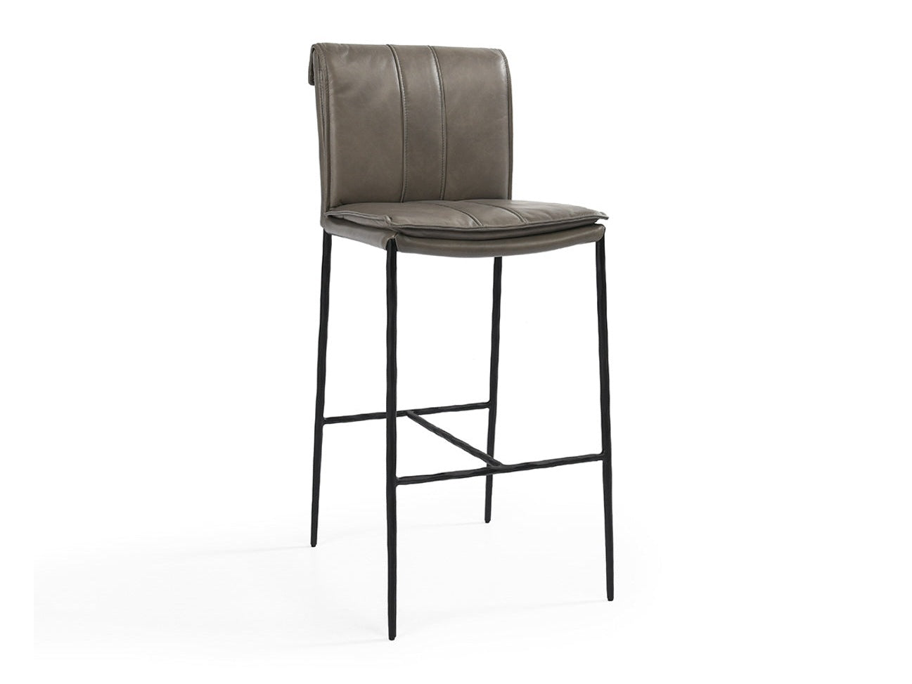 Mayer Pewter Gray Bar Stool - Ornate Home