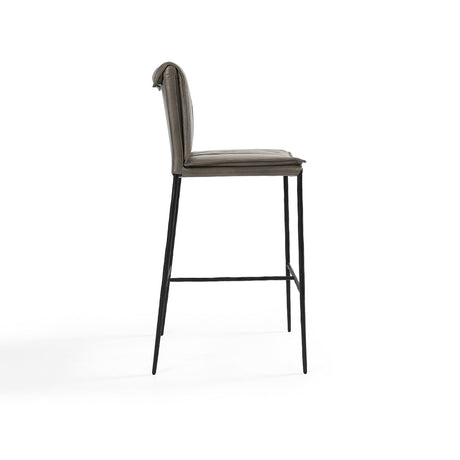 Mayer Pewter Gray Bar Stool - Ornate Home