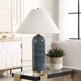 Mayetta Deep Blue Table Lamp - Ornate Home