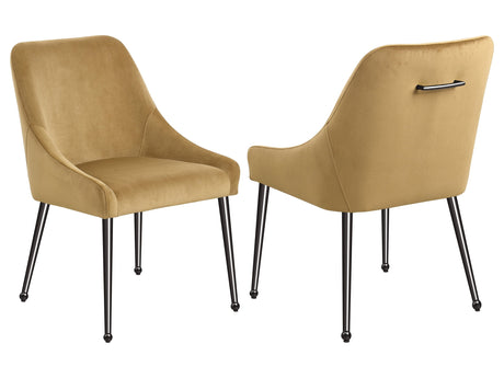 Mayette Cognac / Black Nickel Side Chair (Set of 2) - Ornate Home