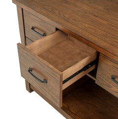 Mayfair Dark Oak 3-piece Kitchen Island with Extension Table - Ornate Home