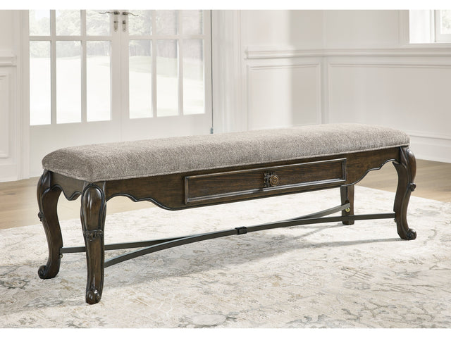 Maylee Dark Brown 63" Dining Bench - Ornate Home