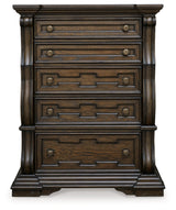 Maylee Dark Brown Chest of Drawers - Ornate Home