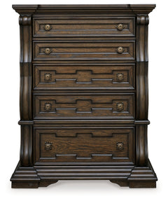 Maylee Dark Brown Chest of Drawers - Ornate Home