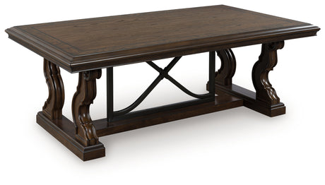 Maylee Dark Brown Coffee Table and 2 End Tables - Ornate Home