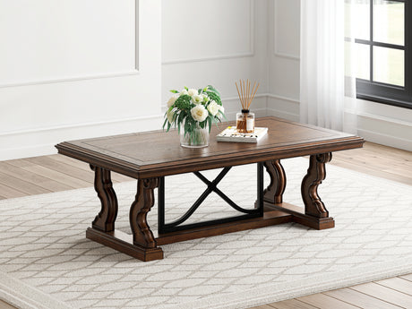 Maylee Dark Brown Coffee Table and 2 End Tables - Ornate Home