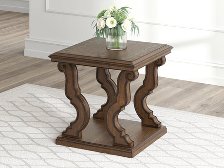 Maylee Dark Brown Coffee Table and 2 End Tables - Ornate Home