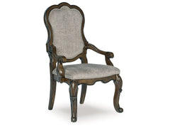 Maylee Dark Brown Dining Arm Chair (Set of 2) - Ornate Home