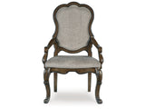 Maylee Dark Brown Dining Arm Chair (Set of 2) - Ornate Home