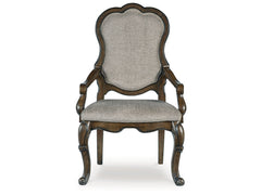 Maylee Dark Brown Dining Arm Chair (Set of 2) - Ornate Home
